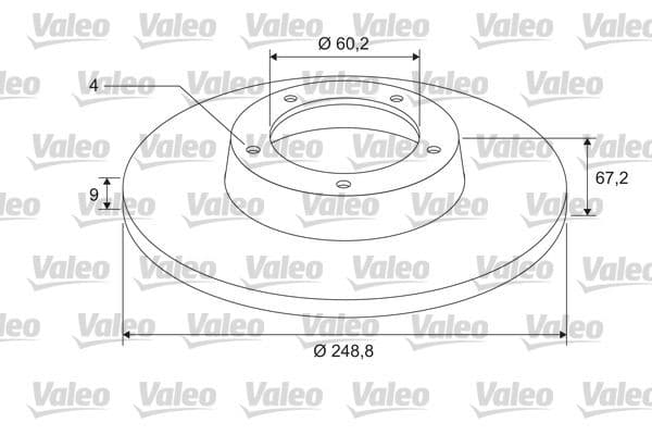 Disc frana VALEO COATED 675405