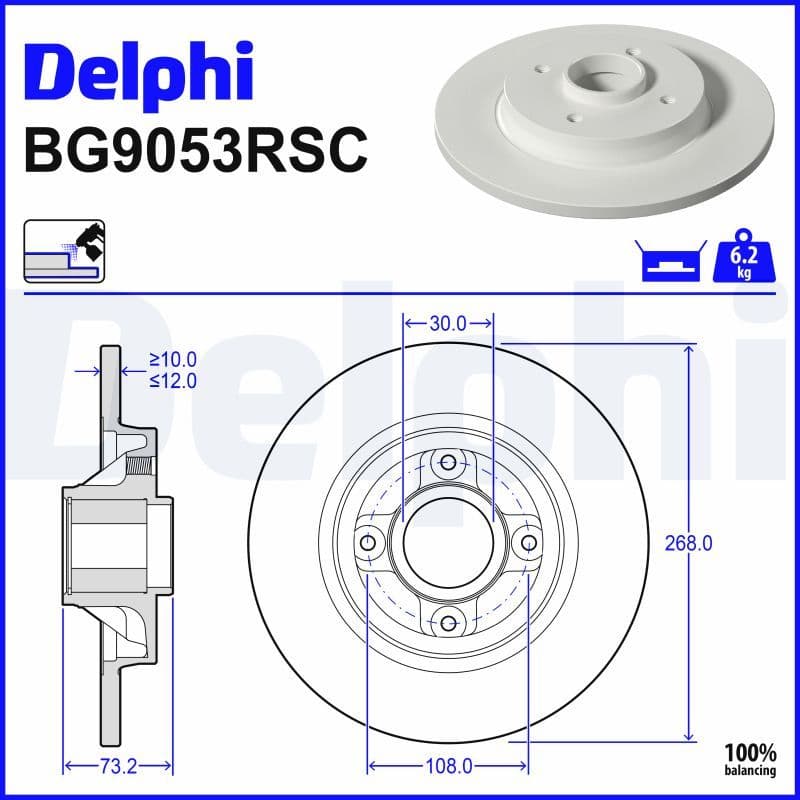 Disc frana DELPHI BG9053RSC
