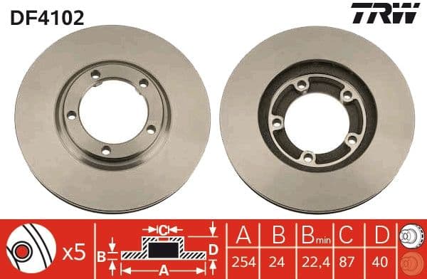 Disc frana TRW DF4102