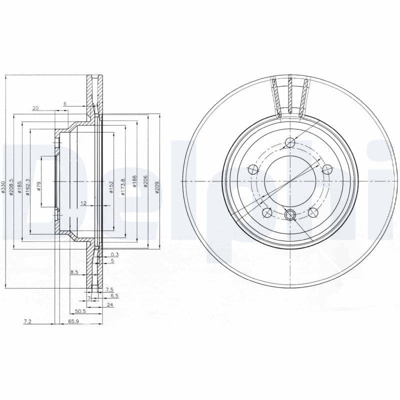 Disc frana DELPHI BG3959