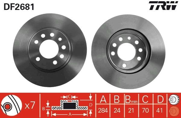 Disc frana TRW DF2681