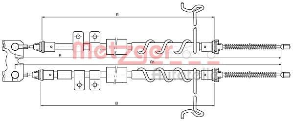 Cablu, frana de parcare METZGER 10.5335