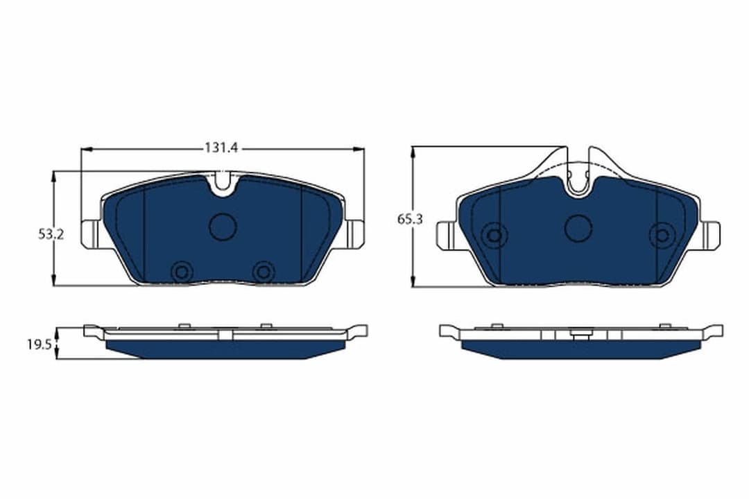 set placute frana,frana disc TRW ELECTRIC BLUE GDB2038BTE