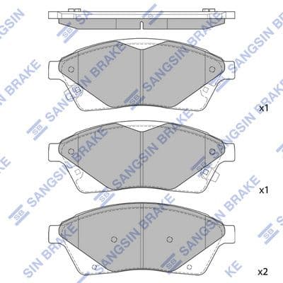 set placute frana,frana disc HI-Q SP2251