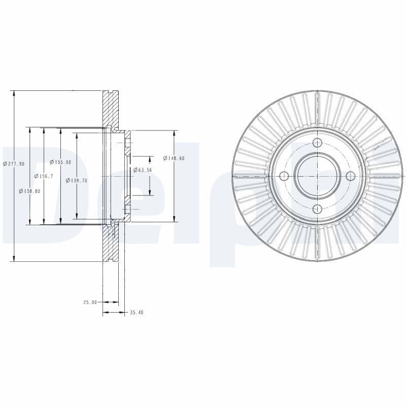Disc frana DELPHI BG4117