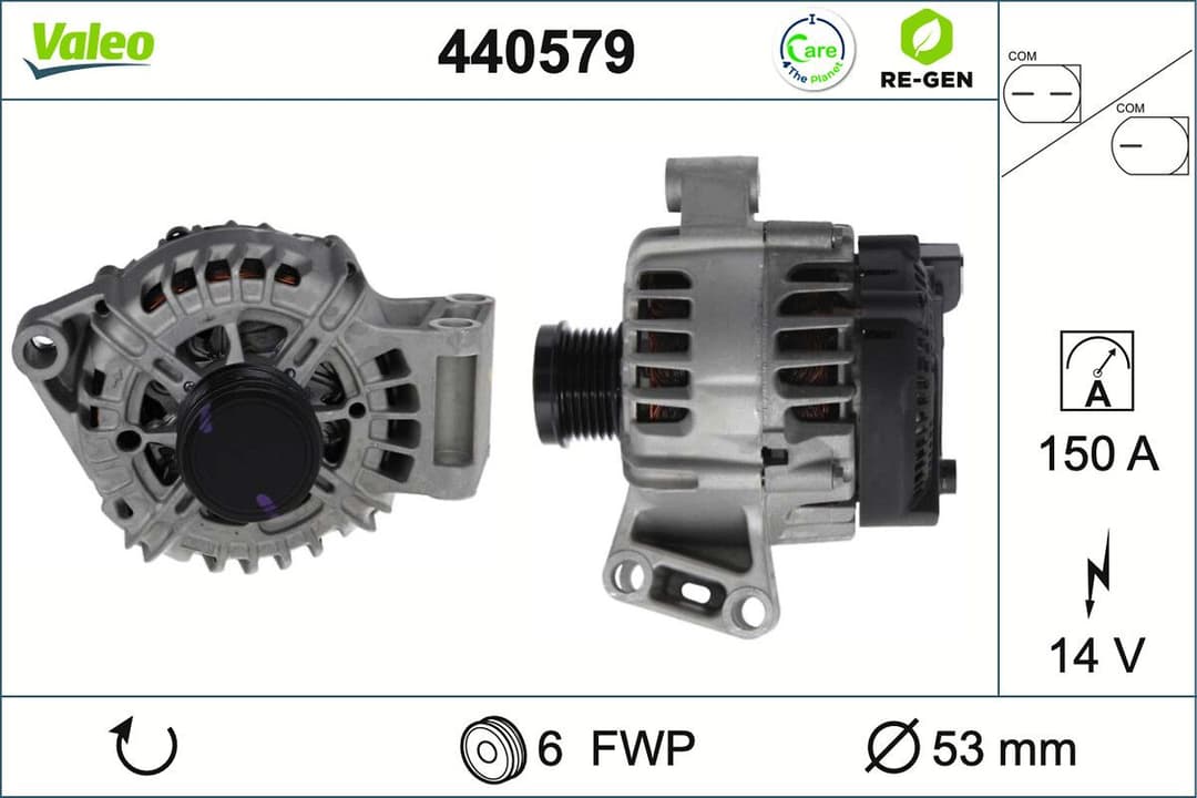 Generator / Alternator VALEO RE-GEN REMANUFACTURED 440579