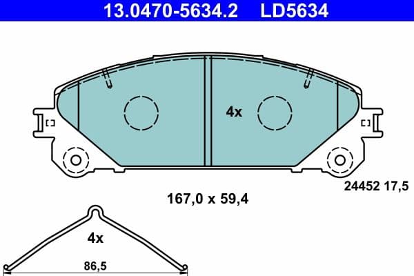 set placute frana,frana disc ATE Ceramic 13.0470-5634.2