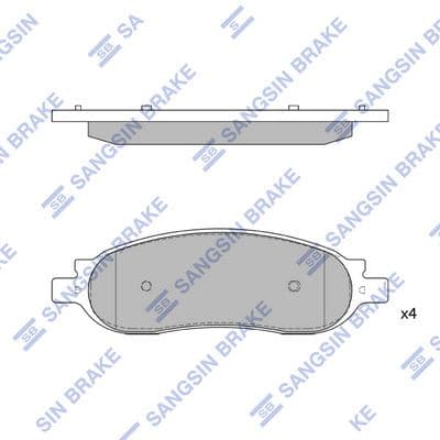 set placute frana,frana disc HI-Q SP1353