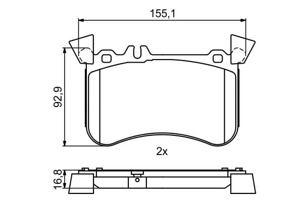 set placute frana,frana disc BOSCH 0 986 495 398