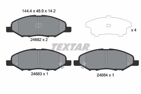 set placute frana,frana disc TEXTAR 2468201