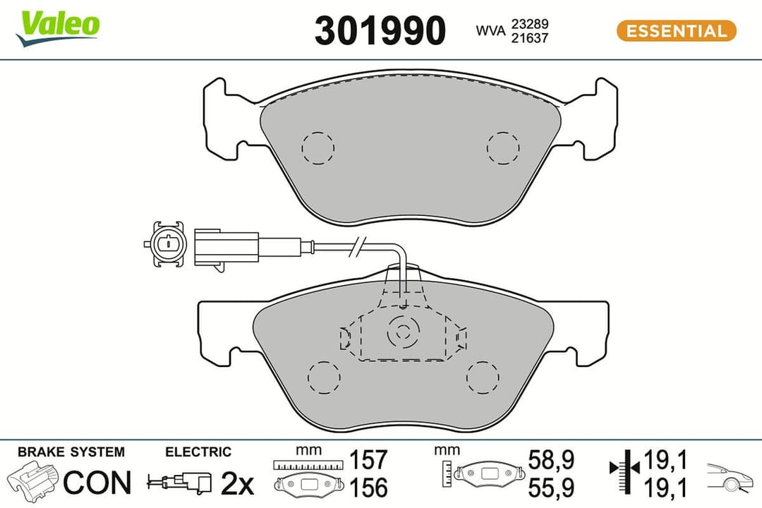 set placute frana,frana disc VALEO 301990