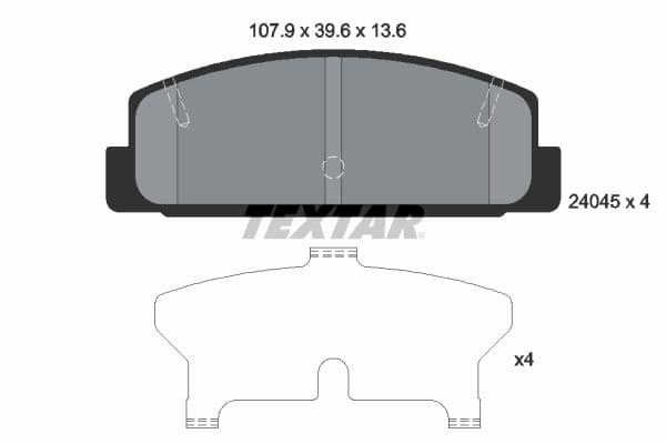set placute frana,frana disc TEXTAR 2404501