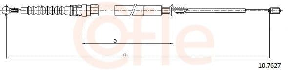 Cablu, frana de parcare COFLE 10.7627