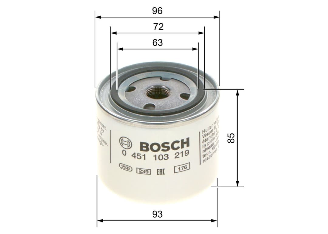 Filtru ulei BOSCH 0 451 103 219