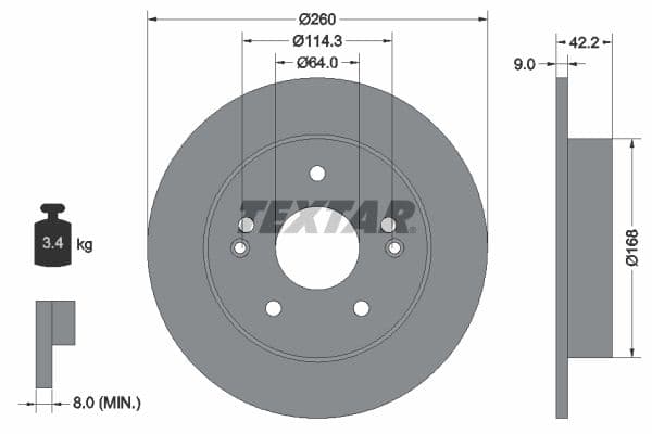 Disc frana TEXTAR PRO 92172003