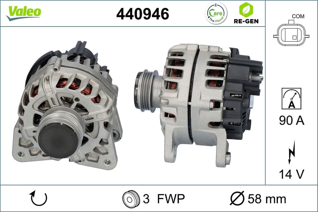 Generator / Alternator VALEO RE-GEN REMANUFACTURED 440946