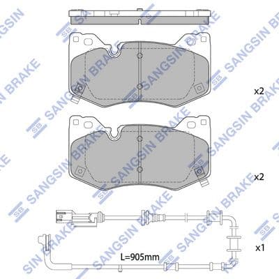 set placute frana,frana disc HI-Q SP2845