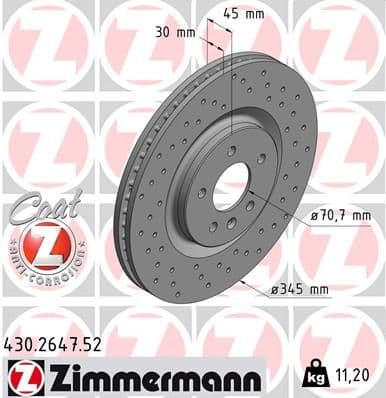 Disc frana ZIMMERMANN SPORT Z 430.2647.52