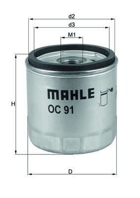 Filtru ulei MAHLE OC 91D1