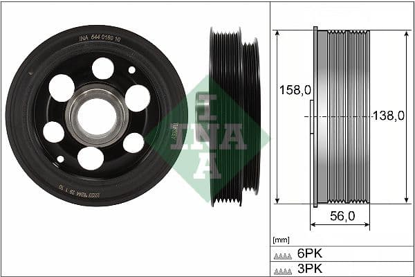 Fulie curea, arbore cotit Schaeffler INA 544 0180 10