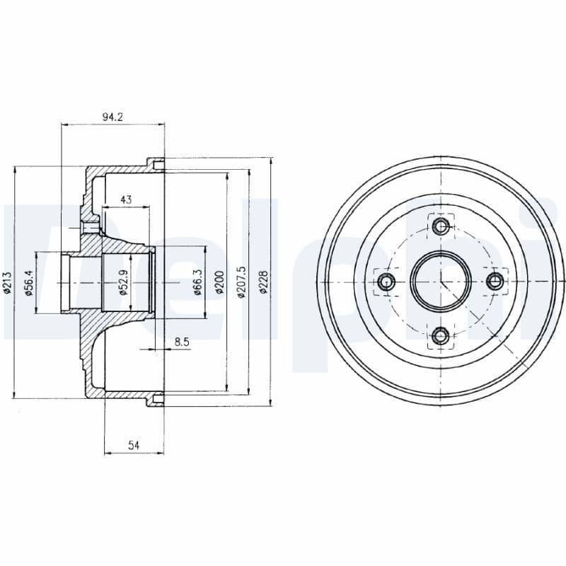 Tambur frana DELPHI BF472