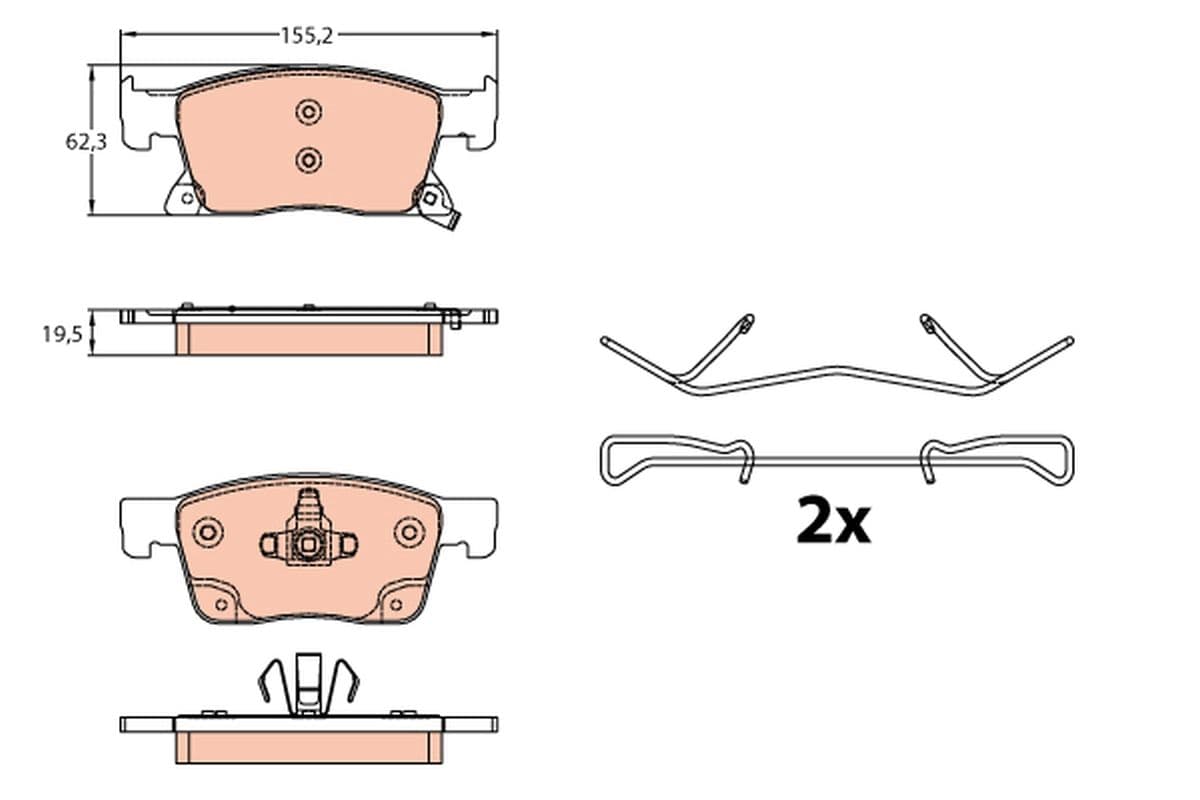 set placute frana,frana disc TRW GDB2139