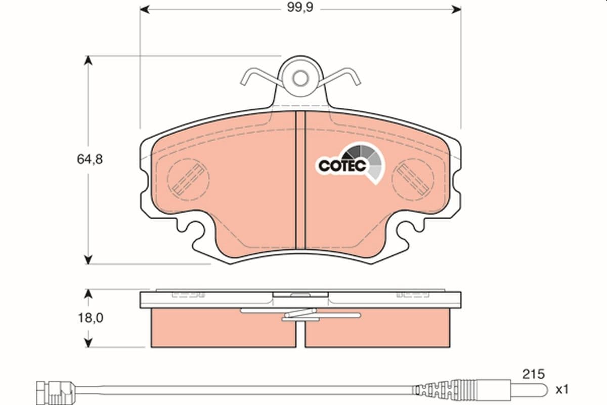 set placute frana,frana disc TRW GDB1465