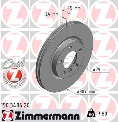 Disc frana ZIMMERMANN COAT Z 150.3486.20