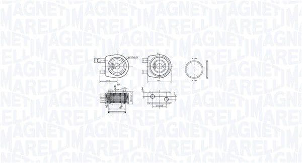 Radiator ulei, ulei motor MAGNETI MARELLI 350300001900