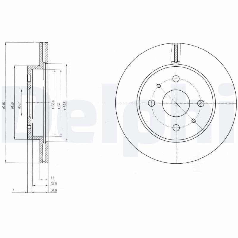 Disc frana DELPHI BG4128