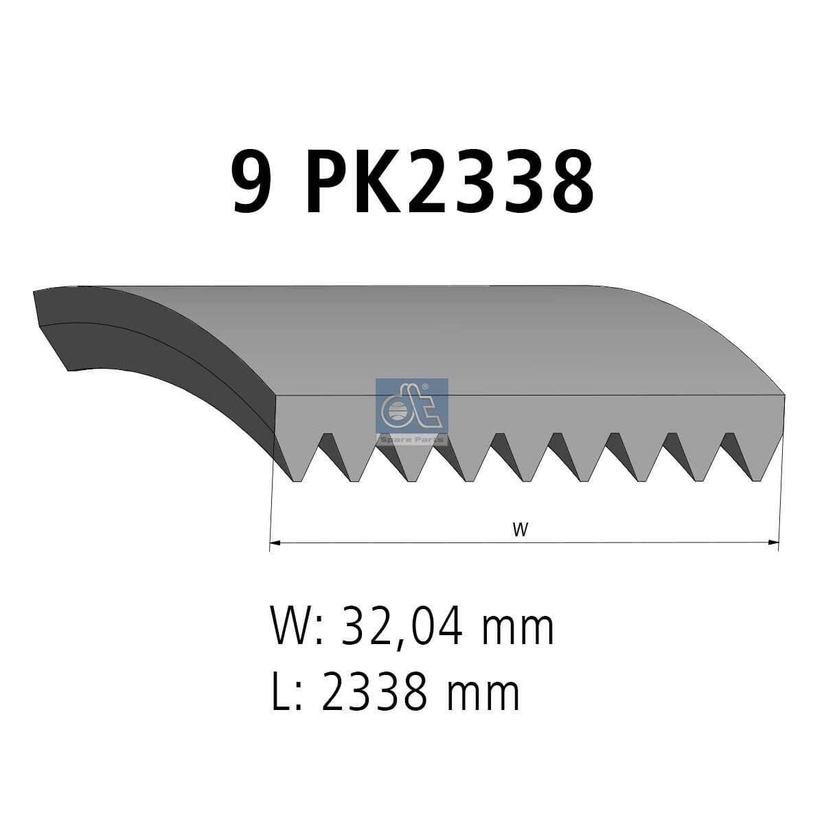 Curea transmisie cu caneluri DT Spare Parts 4.80748
