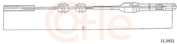 Cablu, frana de parcare COFLE 11.5921