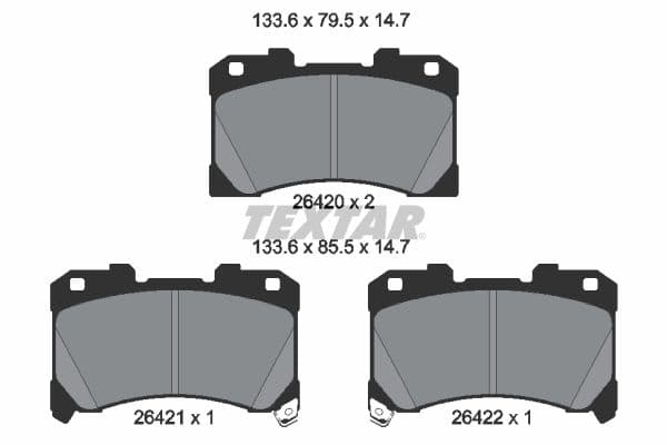 set placute frana,frana disc TEXTAR 2642001