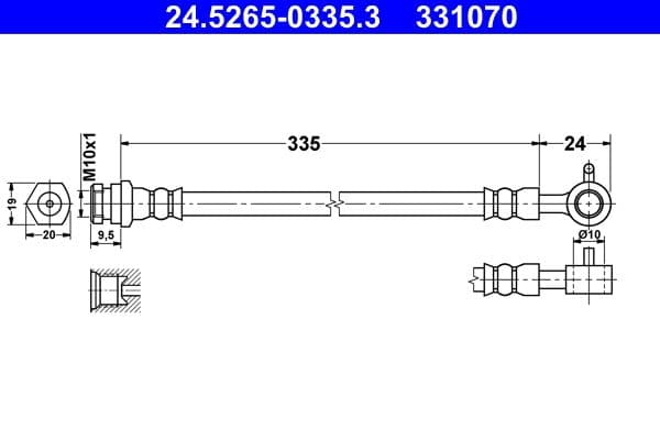Furtun frana ATE 24.5265-0335.3