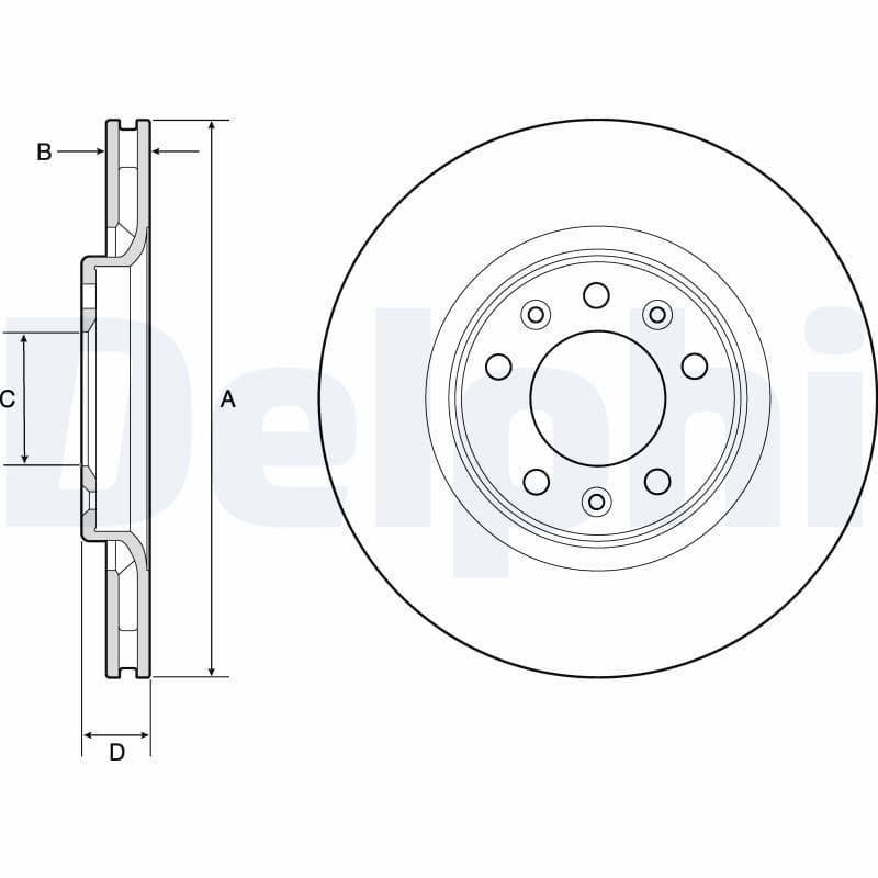 Disc frana DELPHI BG4806C