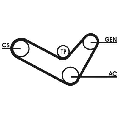 Set curea transmisie cu caneluri CONTINENTAL CTAM 6PK1050D2