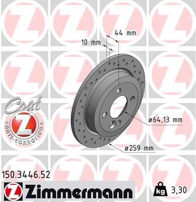 Disc frana ZIMMERMANN 150.3446.52