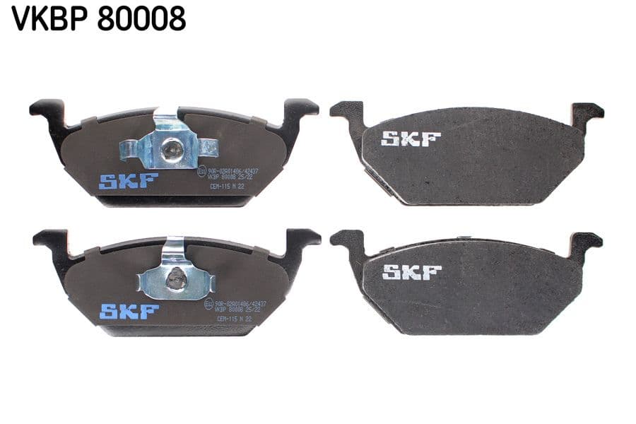 set placute frana,frana disc SKF VKBP 80008