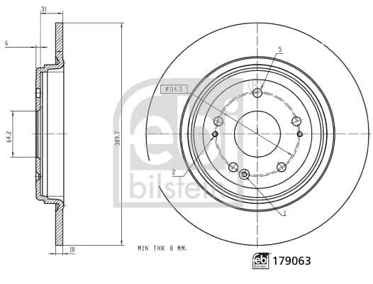Disc frana FEBI BILSTEIN 179063