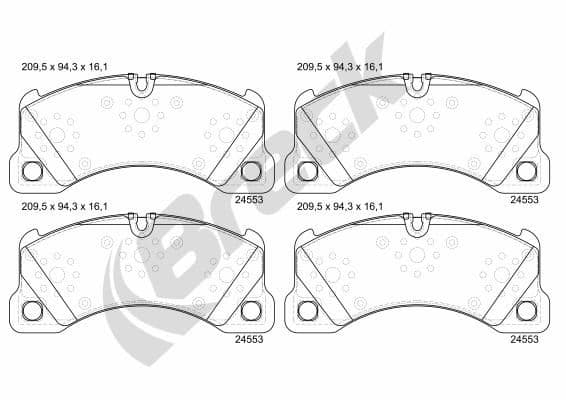 set placute frana,frana disc BRECK 24553 00 553 00