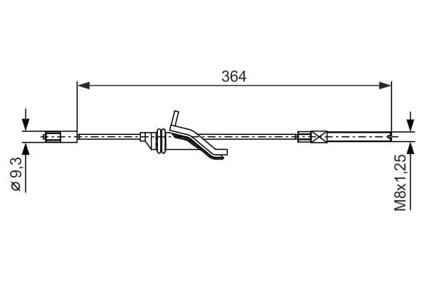 Cablu, frana de parcare BOSCH 1 987 482 371