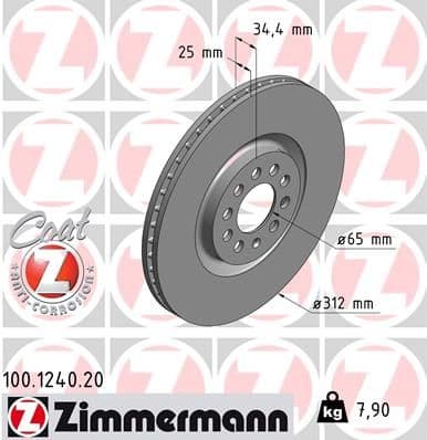 Disc frana ZIMMERMANN COAT Z 100.1240.20