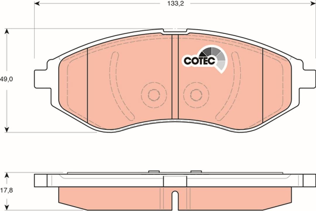 set placute frana,frana disc TRW COTEC GDB3330