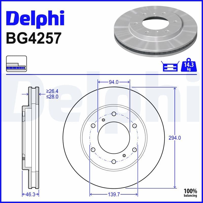 Disc frana DELPHI BG4257