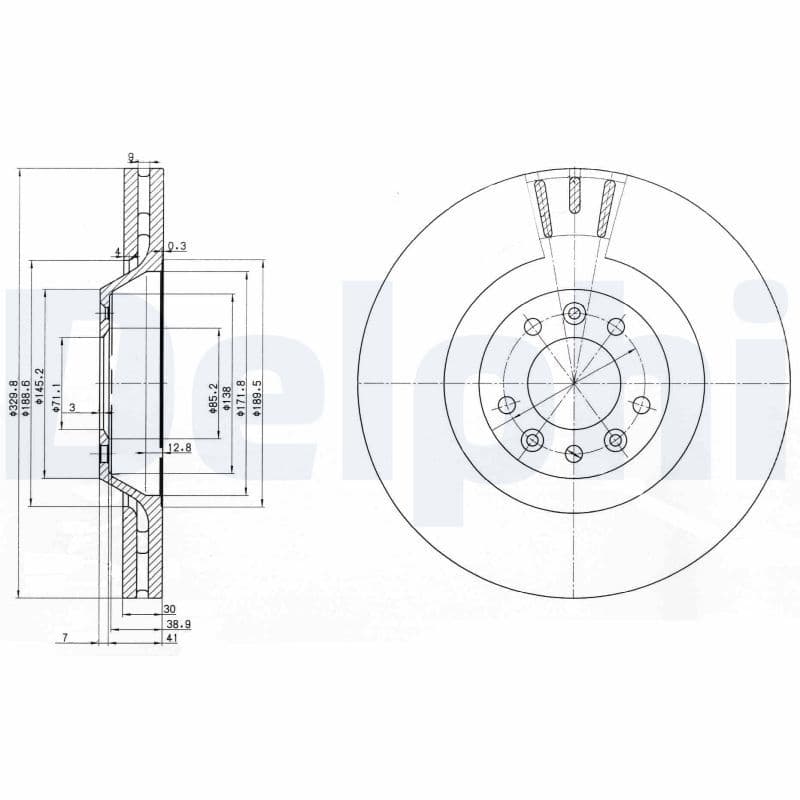 Disc frana DELPHI BG9844