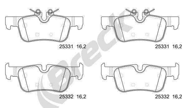 set placute frana,frana disc BRECK 25331 00 651 00
