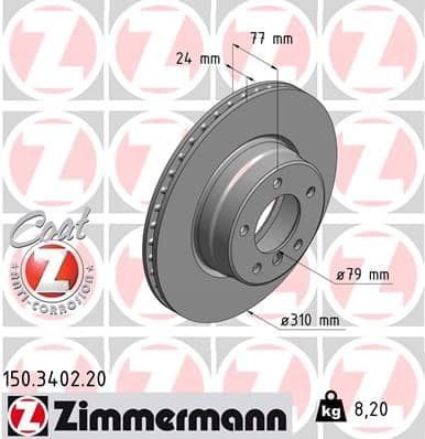 Disc frana ZIMMERMANN COAT Z 150.3402.20