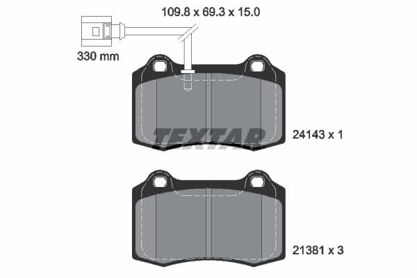 set placute frana,frana disc TEXTAR Q+ 2414301