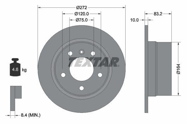 Disc frana TEXTAR PRO 92076703