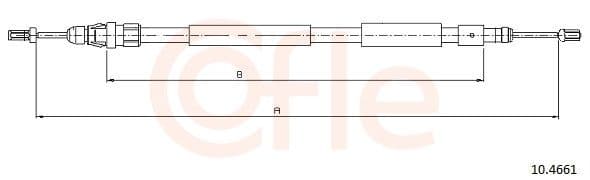Cablu, frana de parcare COFLE 10.4661
